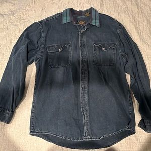 Eddie Bauer men’s button up jean shirt -Size-x large- long sleeve